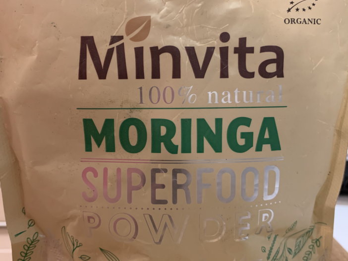 Organic Minvita Moringa Superfood Powder.