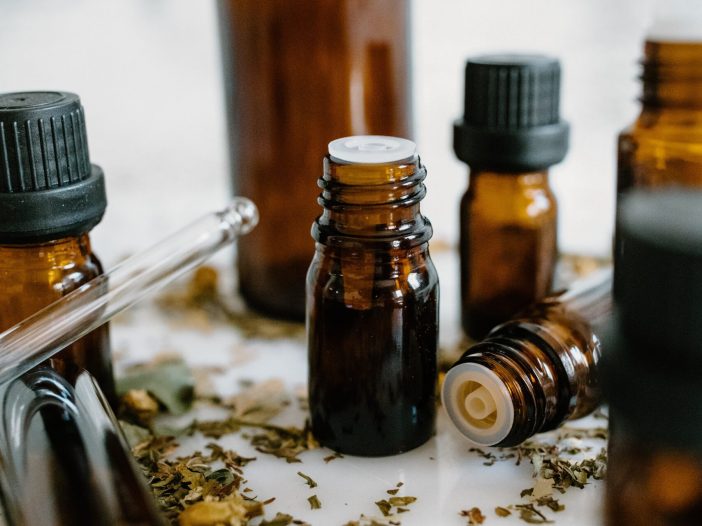 nousana essential oils brown bottles
